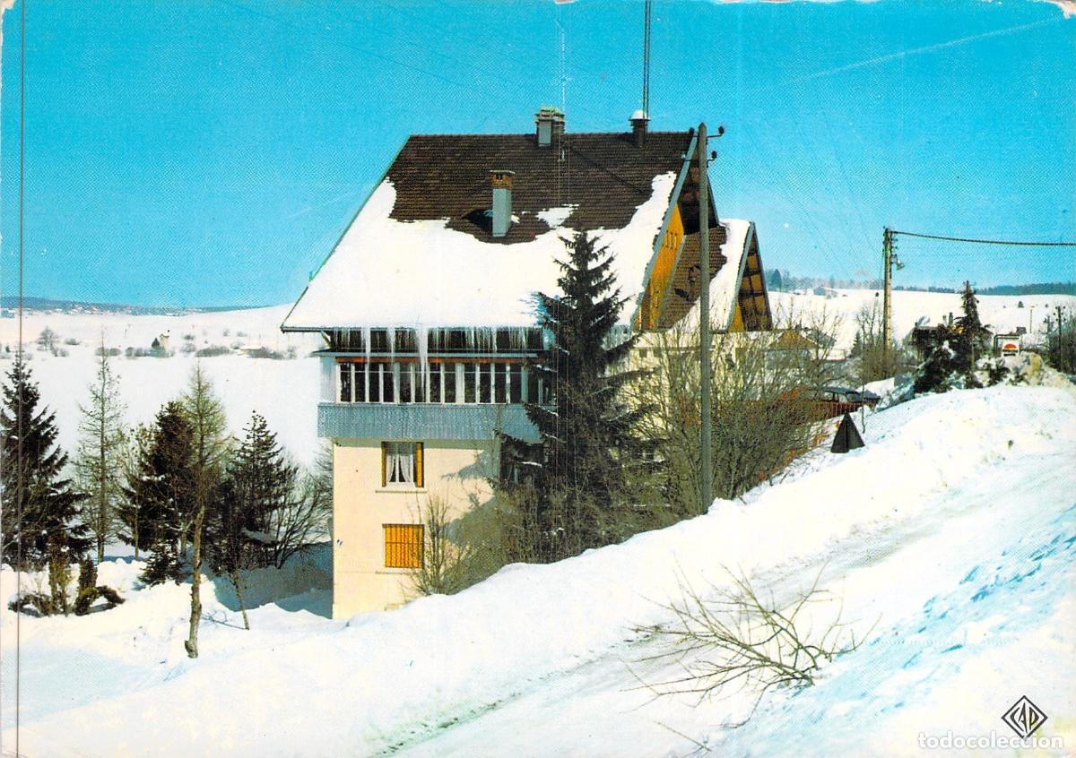 Postcards: Postal de Lac de l'Abbaye, Jura, Francia en Invierno