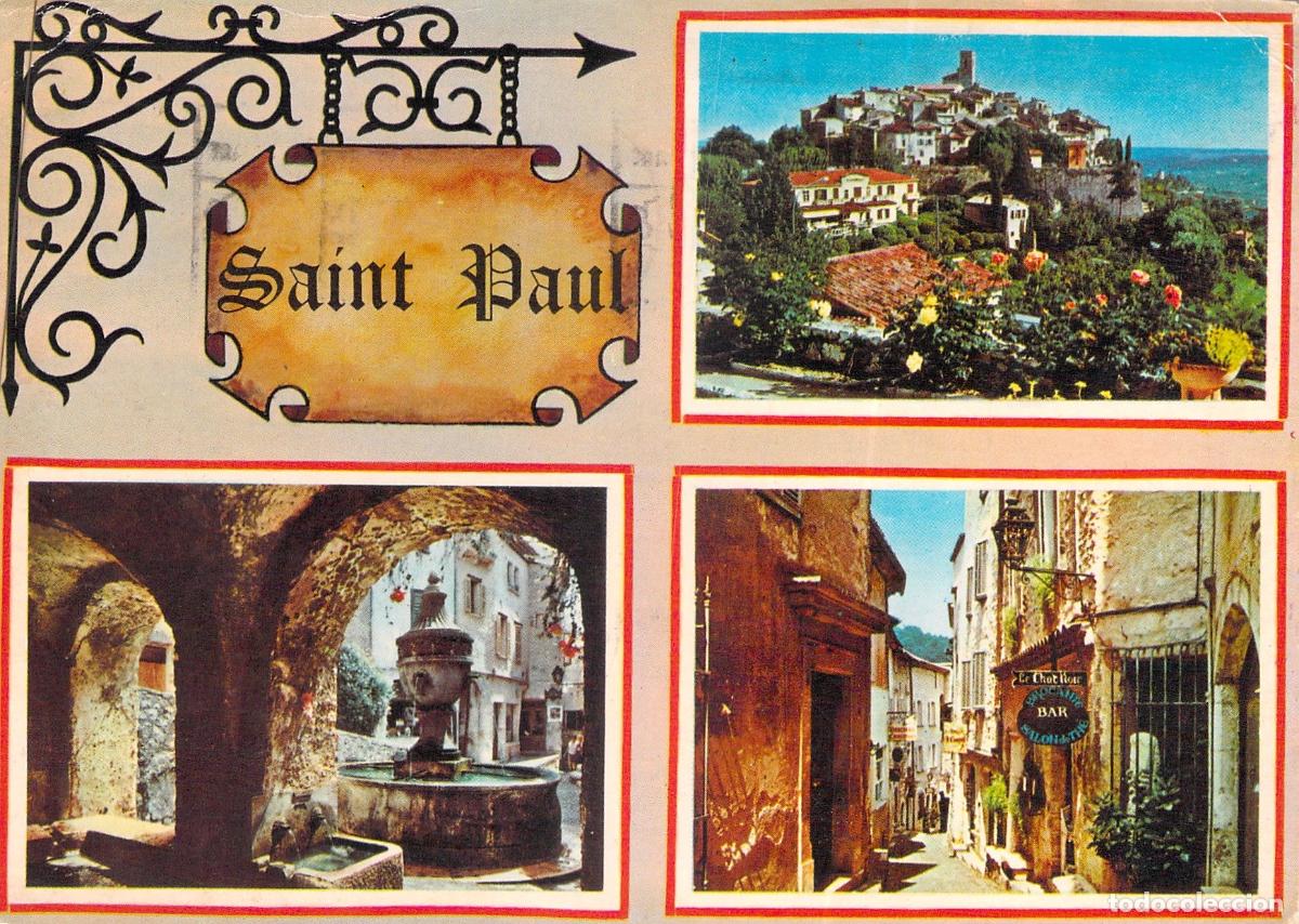 Postcards: Postal de Saint-Paul-de-Vence Costa Azul Francia Multivista