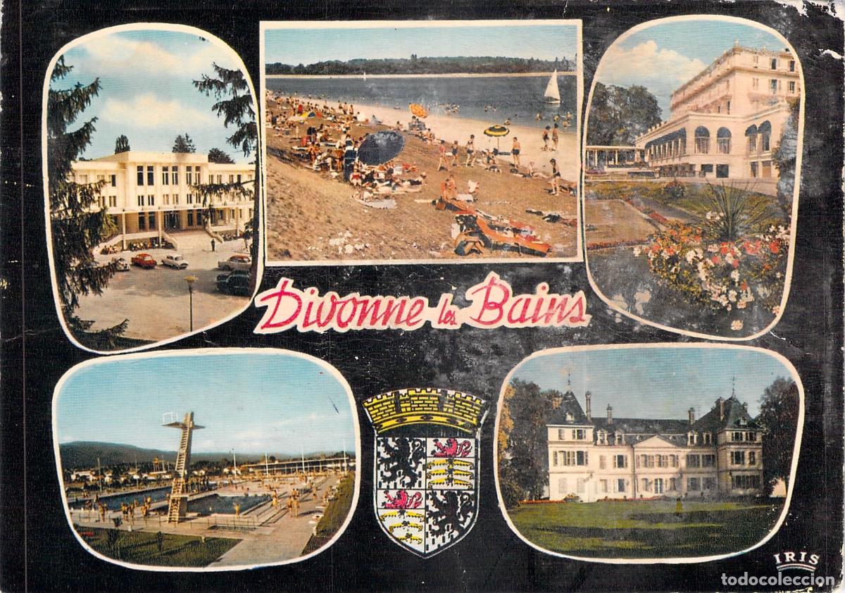 Postkarten: Tarjeta Postal Multivista de Divonne-les-Bains, Francia - Castillo y Casino