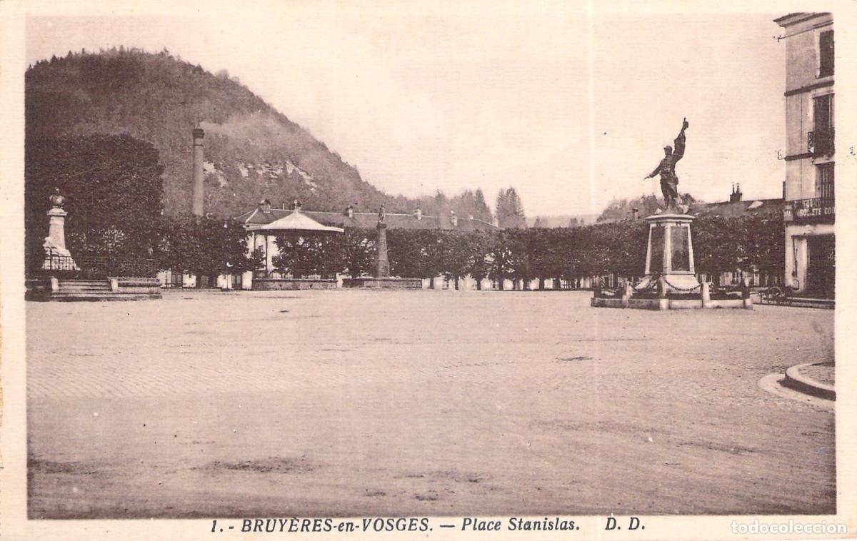 Postkarten: Postal de Bruy&egrave;res-en-Vosges, Francia - Plaza Stanislas