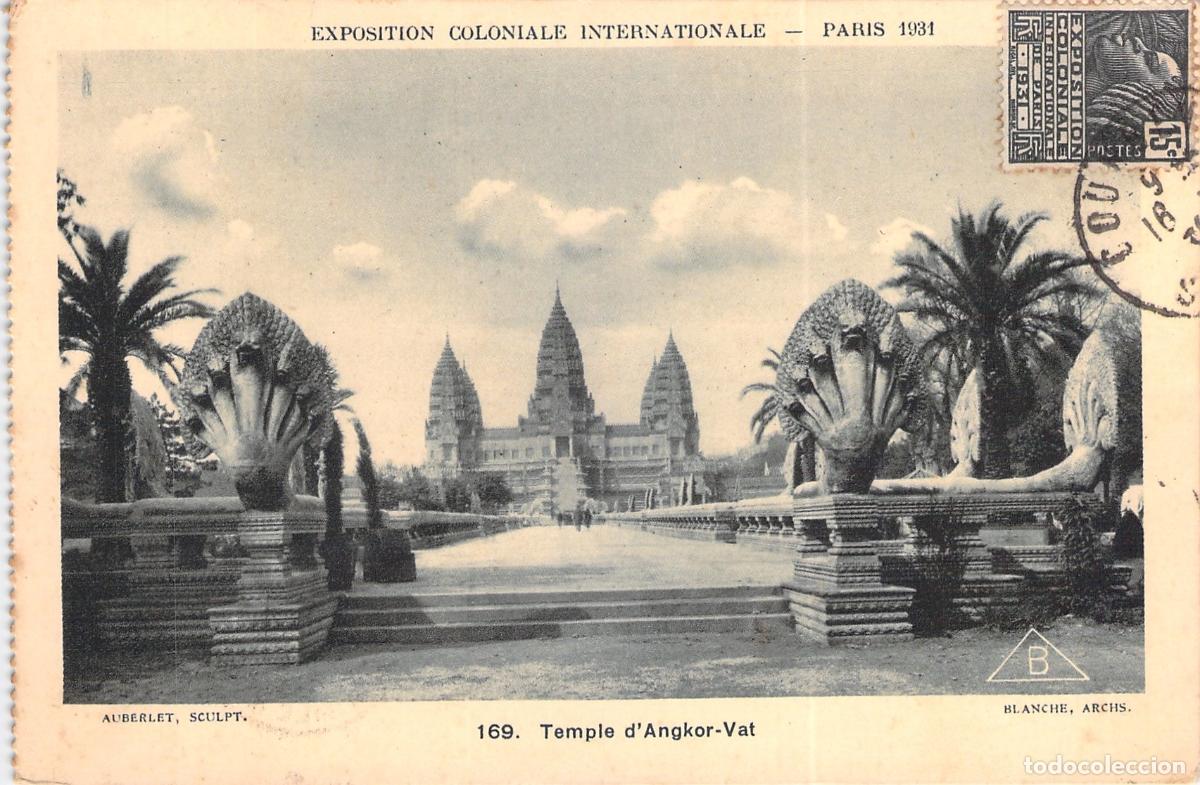 Postkarten: Postal Templo de Angkor Wat Exposici&oacute;n Colonial Par&iacute;s
