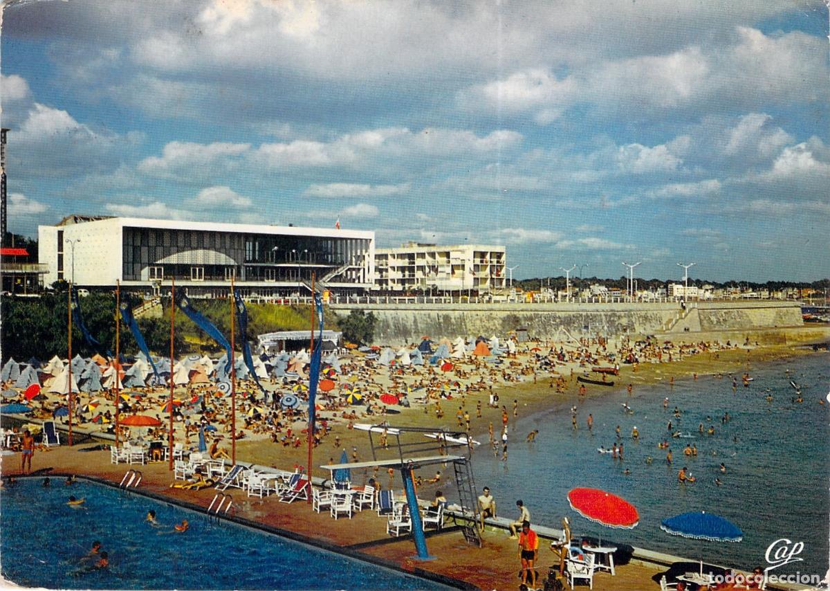 Postkarten: Postal de Royan: Playa de Foncillon y Palacio de Congresos