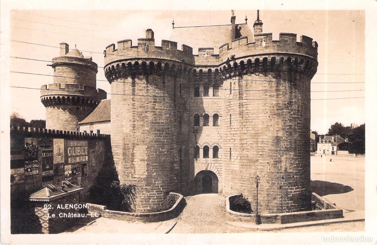 Postcards: Postal del Castillo de Alen&ccedil;on, Francia