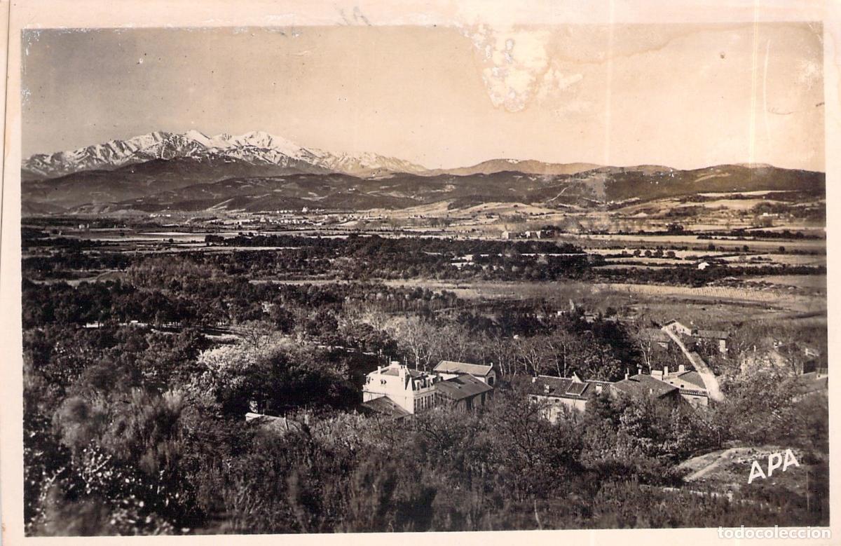 Postales: Postal de Le Boulou con Vista al Monte Canigou en los Pirineos