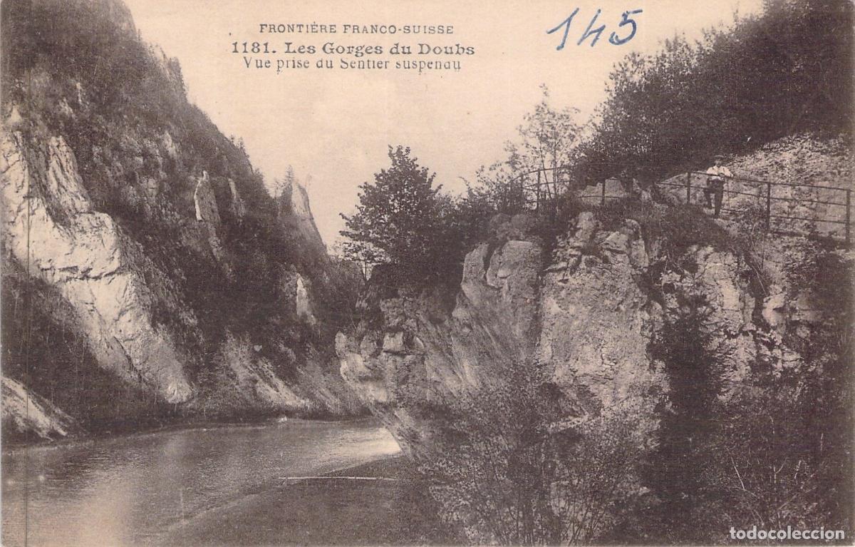 Postales: Postal de las Gorges du Doubs en la Frontera Franco-Suiza