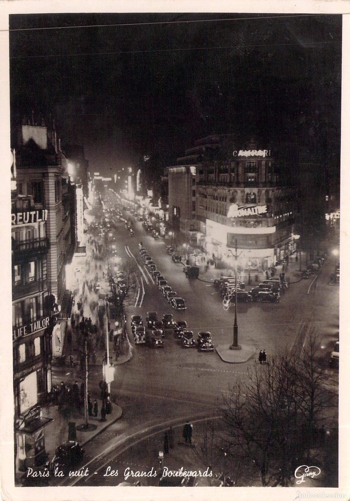 Postales: Postal de Par&iacute;s la Nuit: Les Grands Boulevards