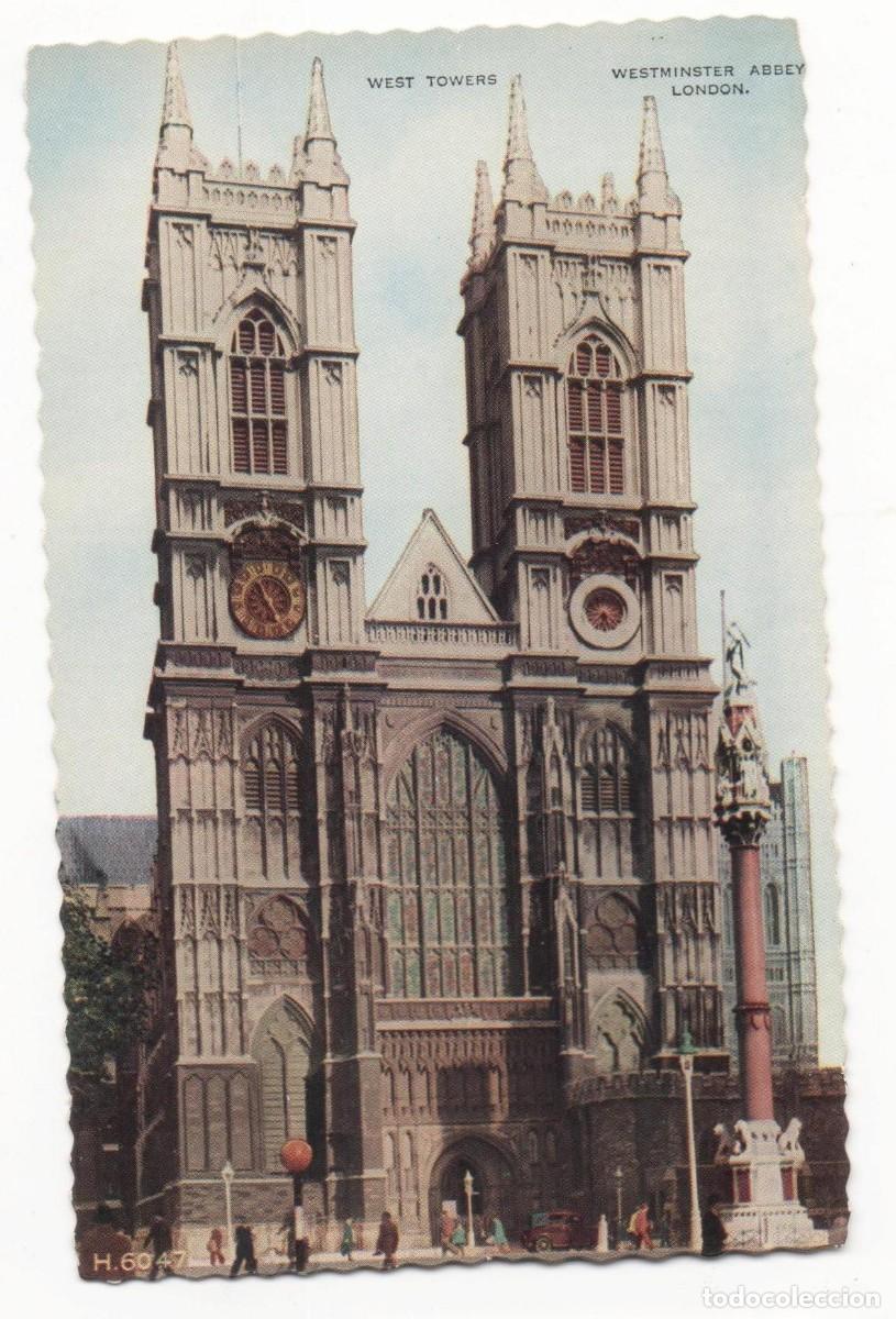 Postales: Inglaterra-Postal antigua de la Abad&iacute;a Westminster-sin circular-
