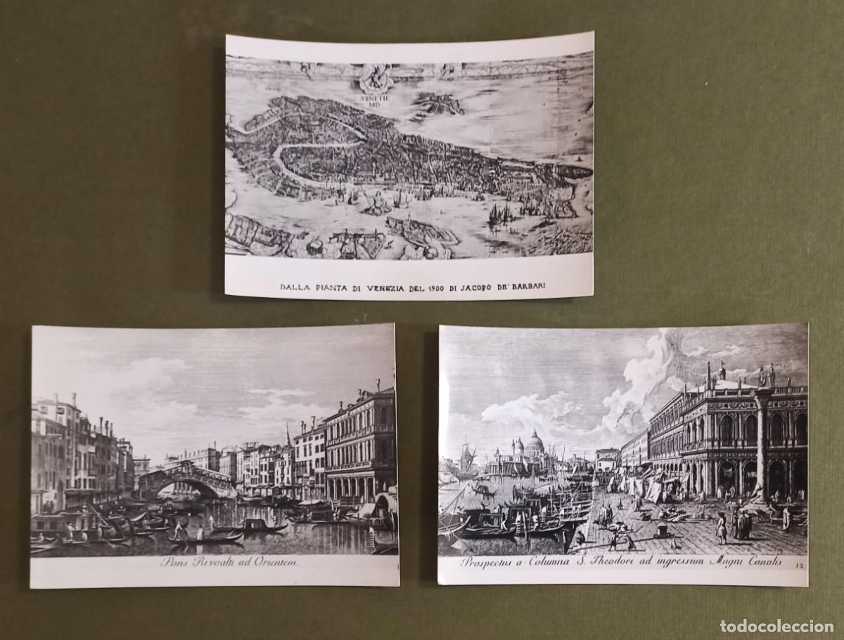 Postales: 3 Postales de Venecia - Reproducciones de Grabados Hist&oacute;ricos (Canaletto / Jacopo de' Barbari)