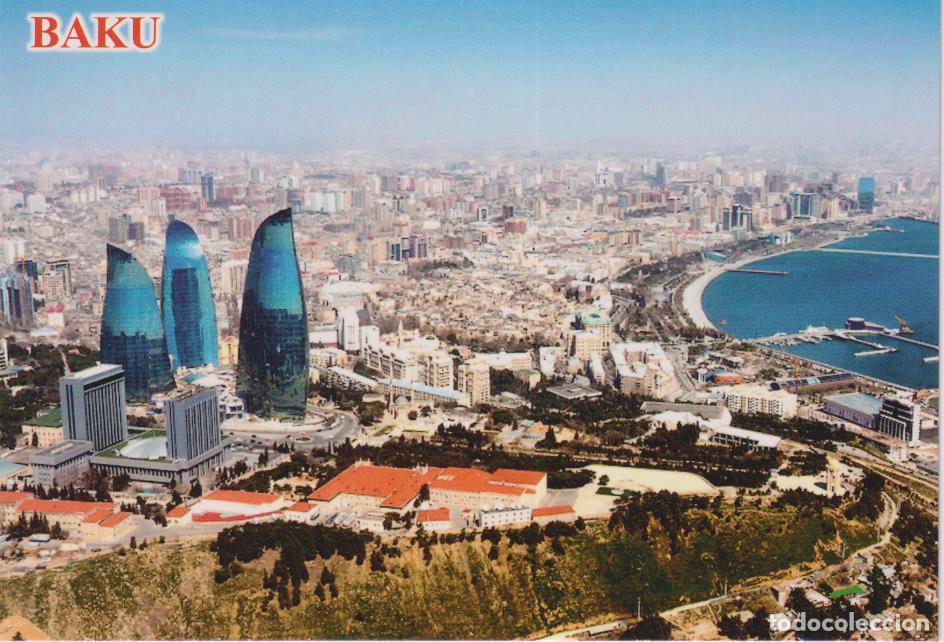 Postales: BAK&Uacute; (AZERBAIY&Aacute;N) VISTA DE LA BAHIA Y CENTRO DE LA CIUDAD - EDITOR SOHBET MAMMADOV &ndash; S/C