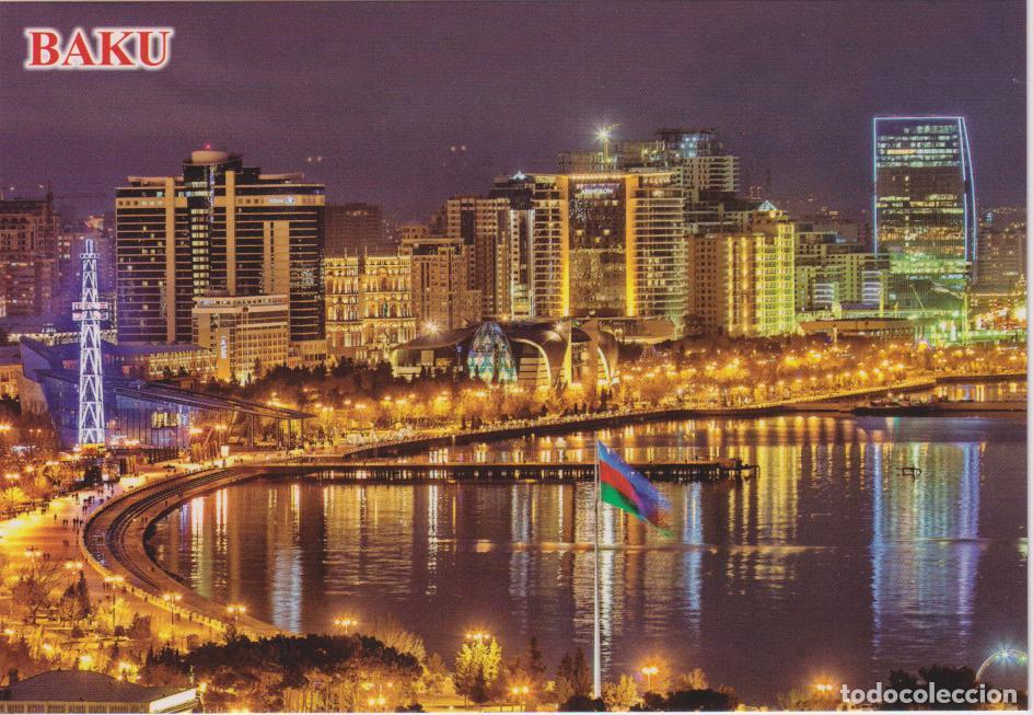 Postales: BAK&Uacute; (AZERBAIY&Aacute;N) VISTA NOCTURNA DE LA BAHIA - EDITOR SOHBET MAMMADOV &ndash; S/C