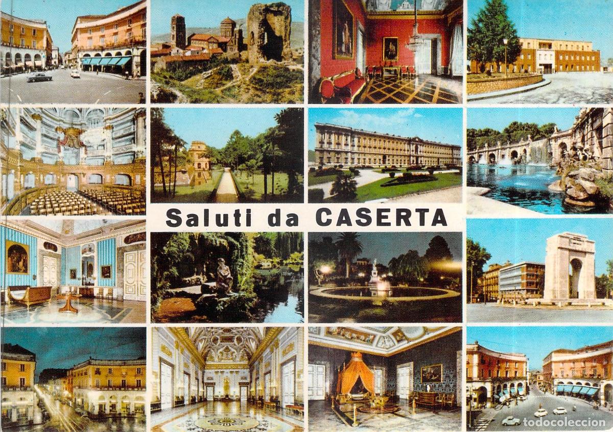 Postales: Postal Multi-vista de Caserta Italia Reggia y Jardines