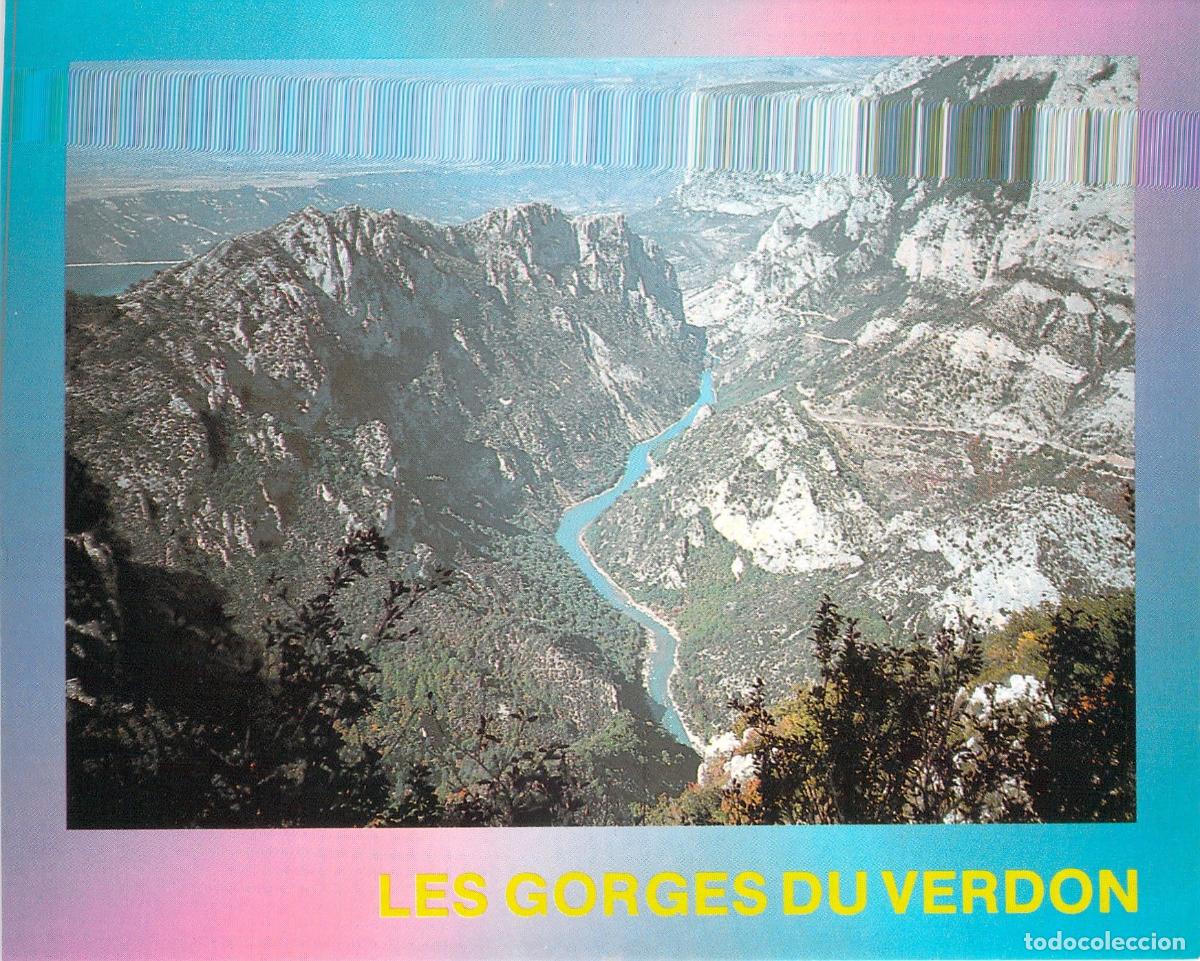 Postales: Postal de las Gorges du Verdon y el R&iacute;o Verdon, Francia