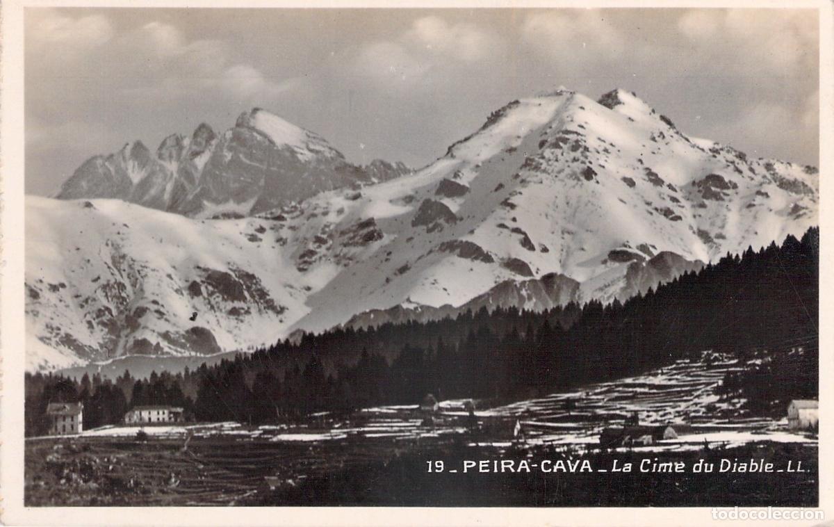 Postales: Postal de Pe&iuml;ra-Cava y La Cime du Diable en los Alpes Mar&iacute;timos