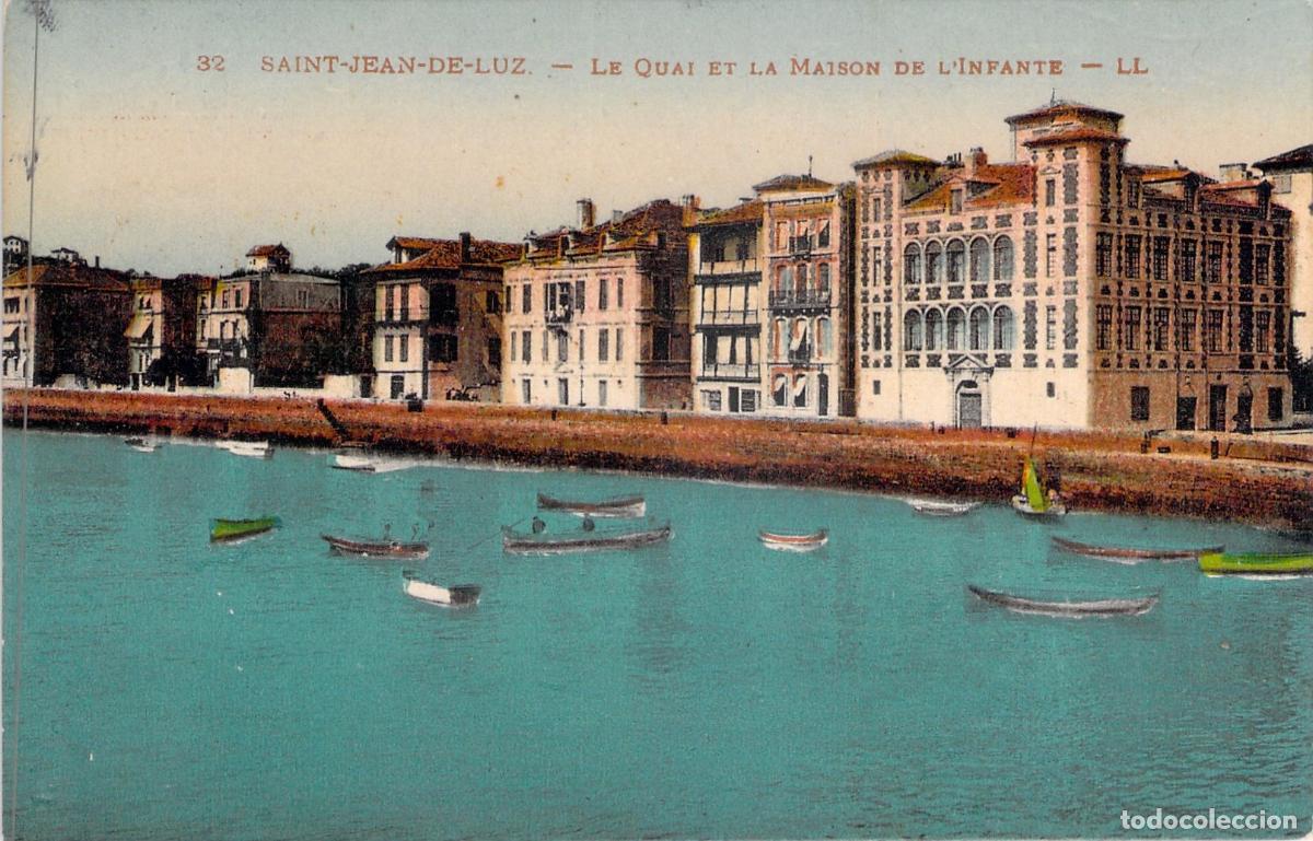 Postales: Postal de Saint-Jean-de-Luz: El Muelle y la Casa de la Infanta