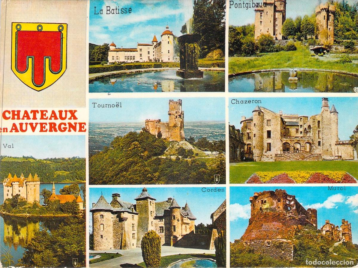 Cartoline: Postal Tur&iacute;stica de los Castillos de Auvergne Francia
