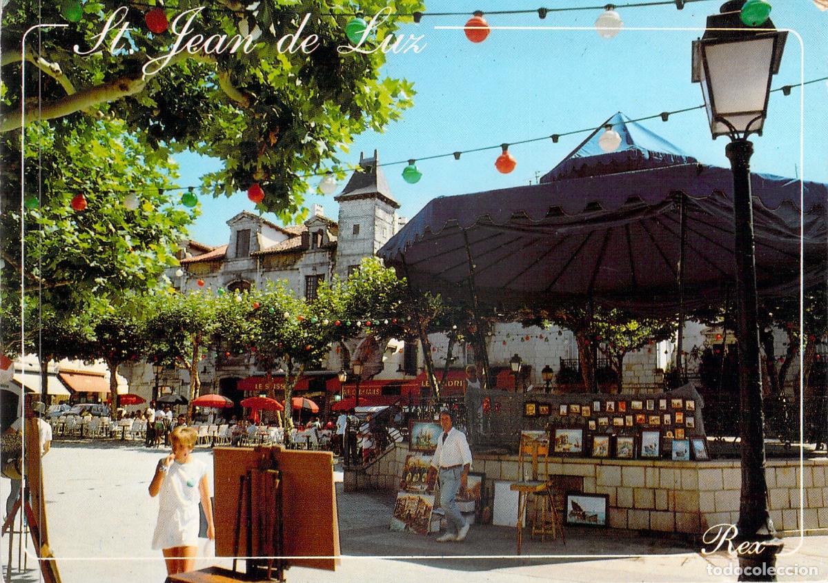Postales: Postal San Juan de Luz Francia Plaza y Casa Luis XIV