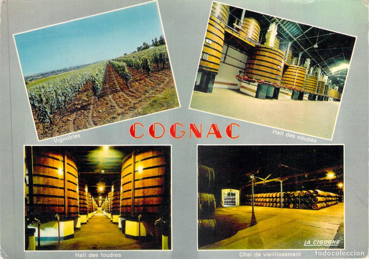 Postales: Postal Multivista de Cognac Francia Bodegas Martell