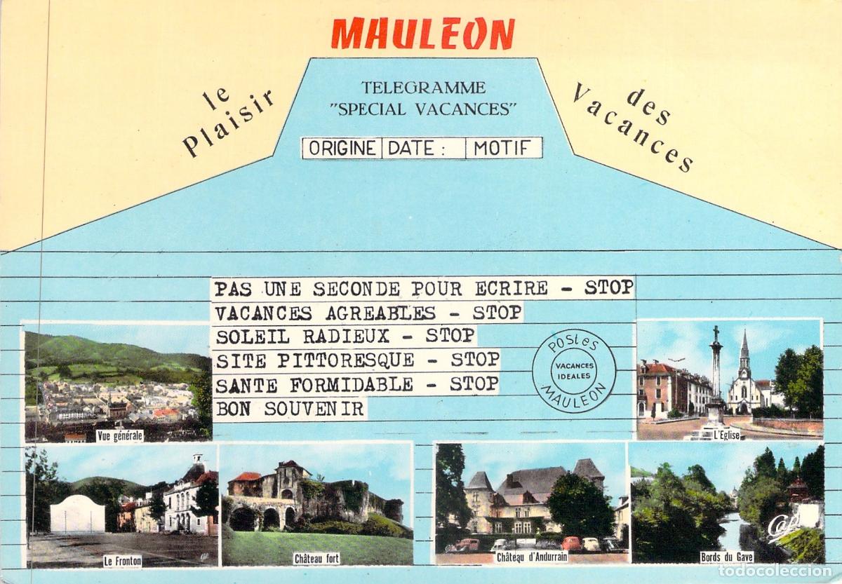 Postcards: Postal de Maul&eacute;on Estilo Telegrama Especial Vacaciones