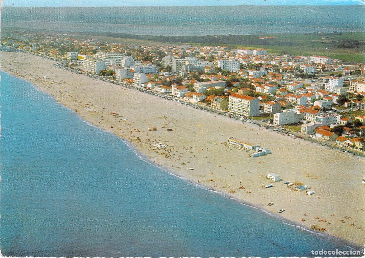 Postales: Postal de Canet-Plage Vista A&eacute;rea de la Playa y Paseo Mar&iacute;timo