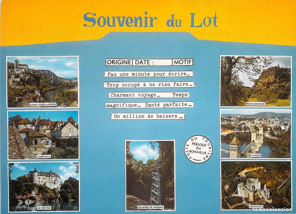 Postales: Postal Multivista de Souvenir del Departamento de Lot Francia