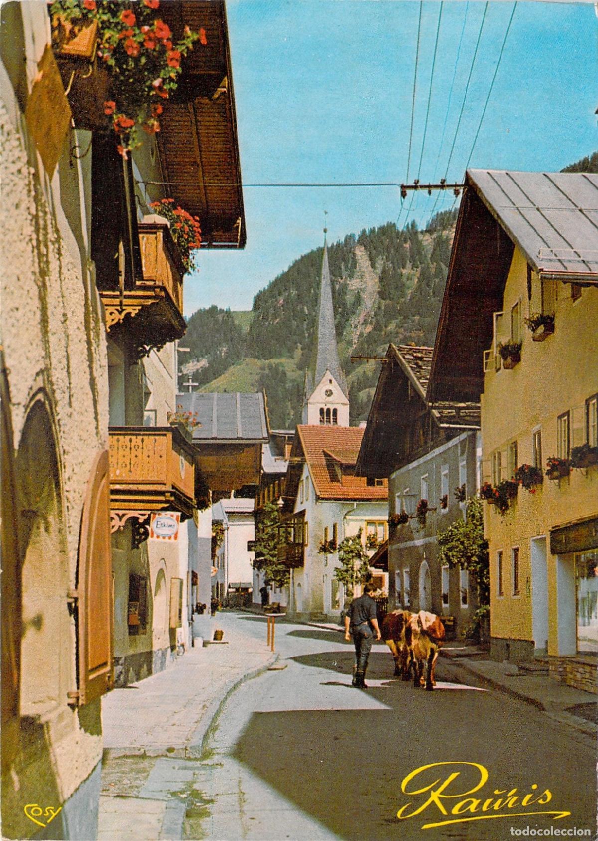 Postales: Postal de Rauris Austria con Calle Alpina y Vacas