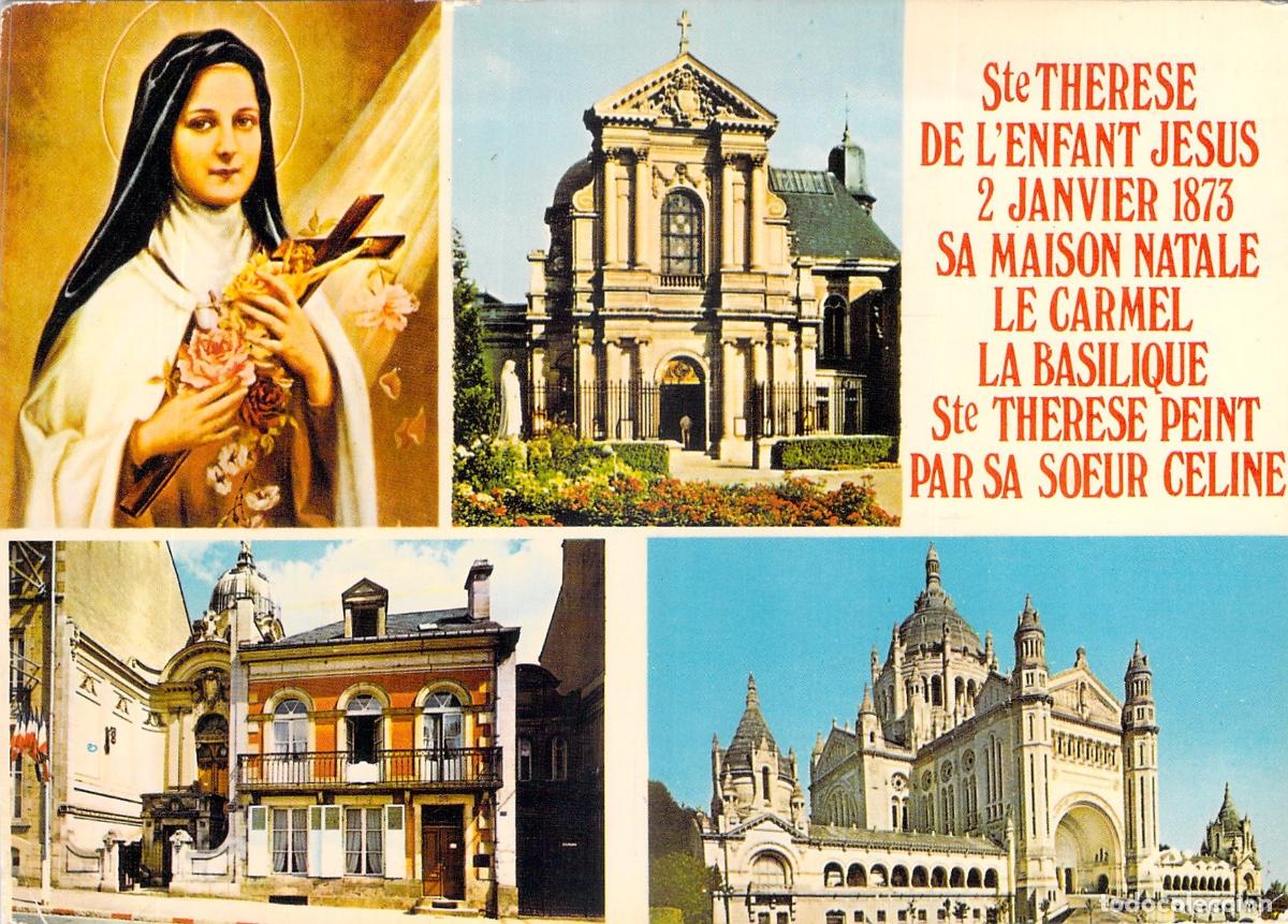 Postales: Postal Multivista de Santa Teresa de Lisieux, Francia
