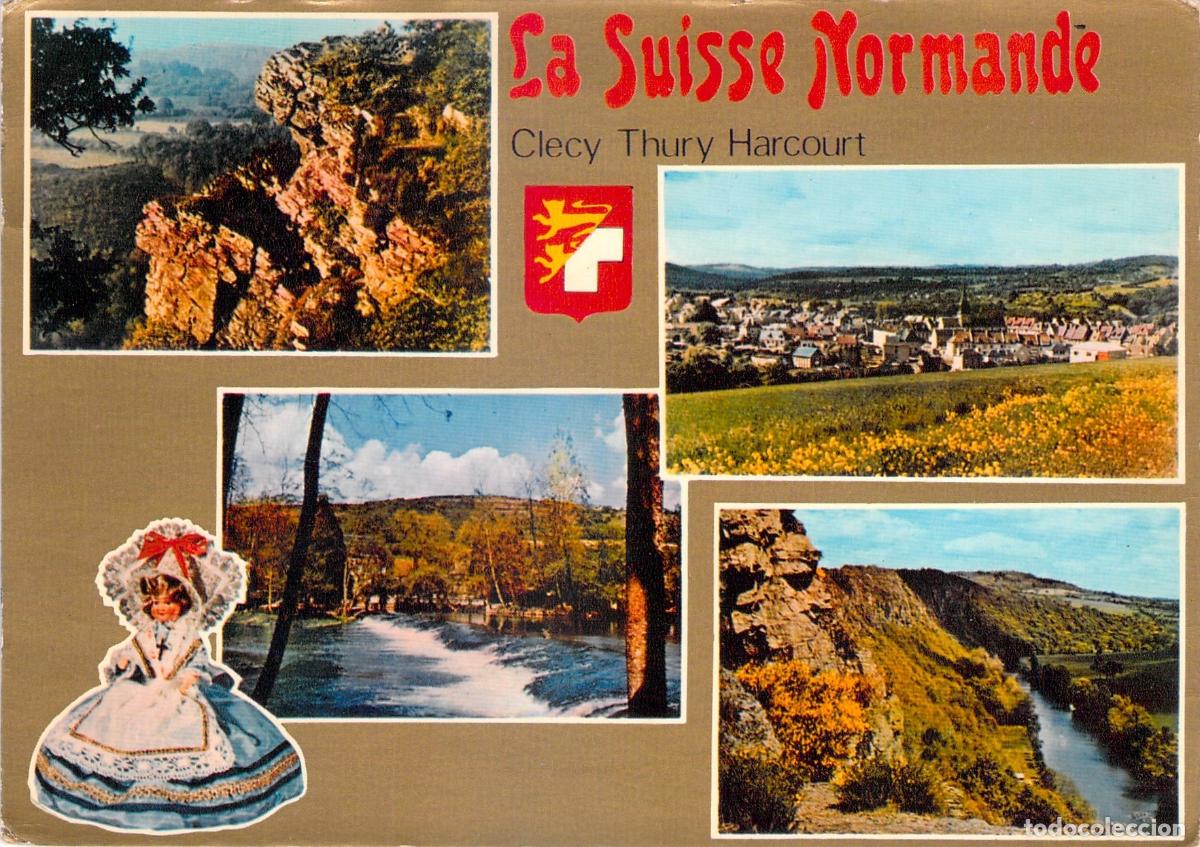 Postkarten: Postal Tur&iacute;stica de la Suiza Normanda, Cl&eacute;cy y Thury-Harcourt