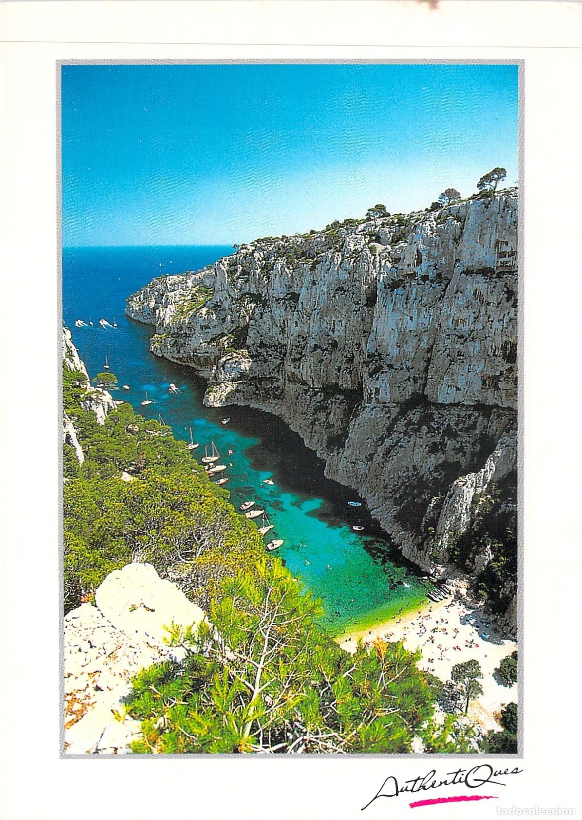 Postkarten: Postal de la Calanque d'En-Vau, Cassis, Costa Azul, Francia