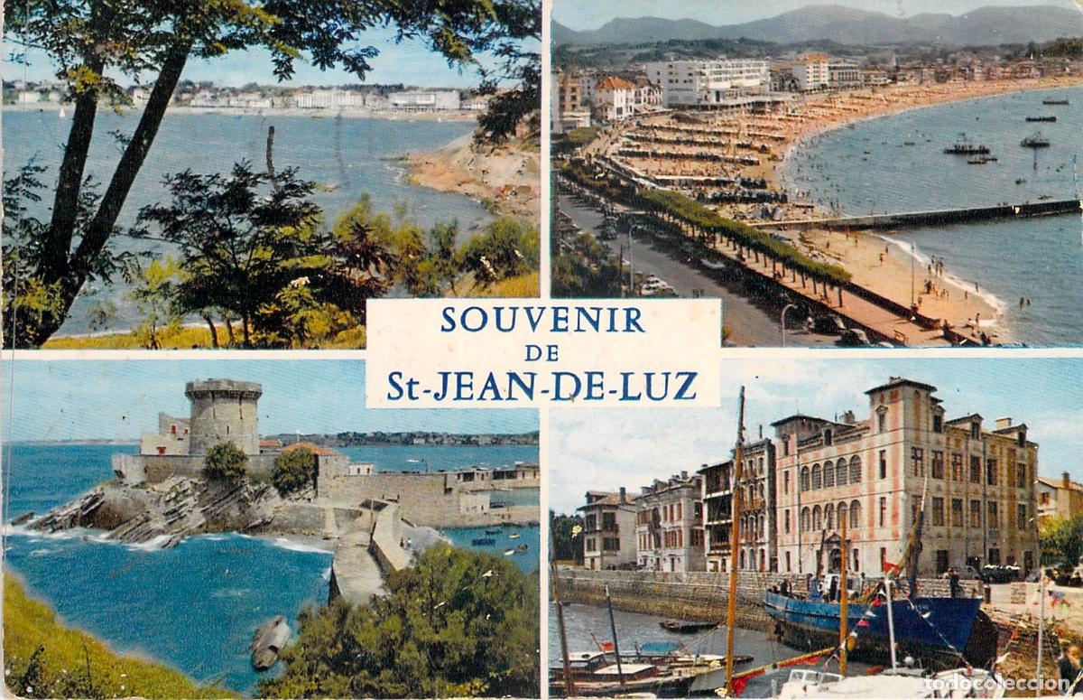 Postales: Postal Tur&iacute;stica de Saint-Jean-de-Luz con Vistas de la Playa y el Fuerte