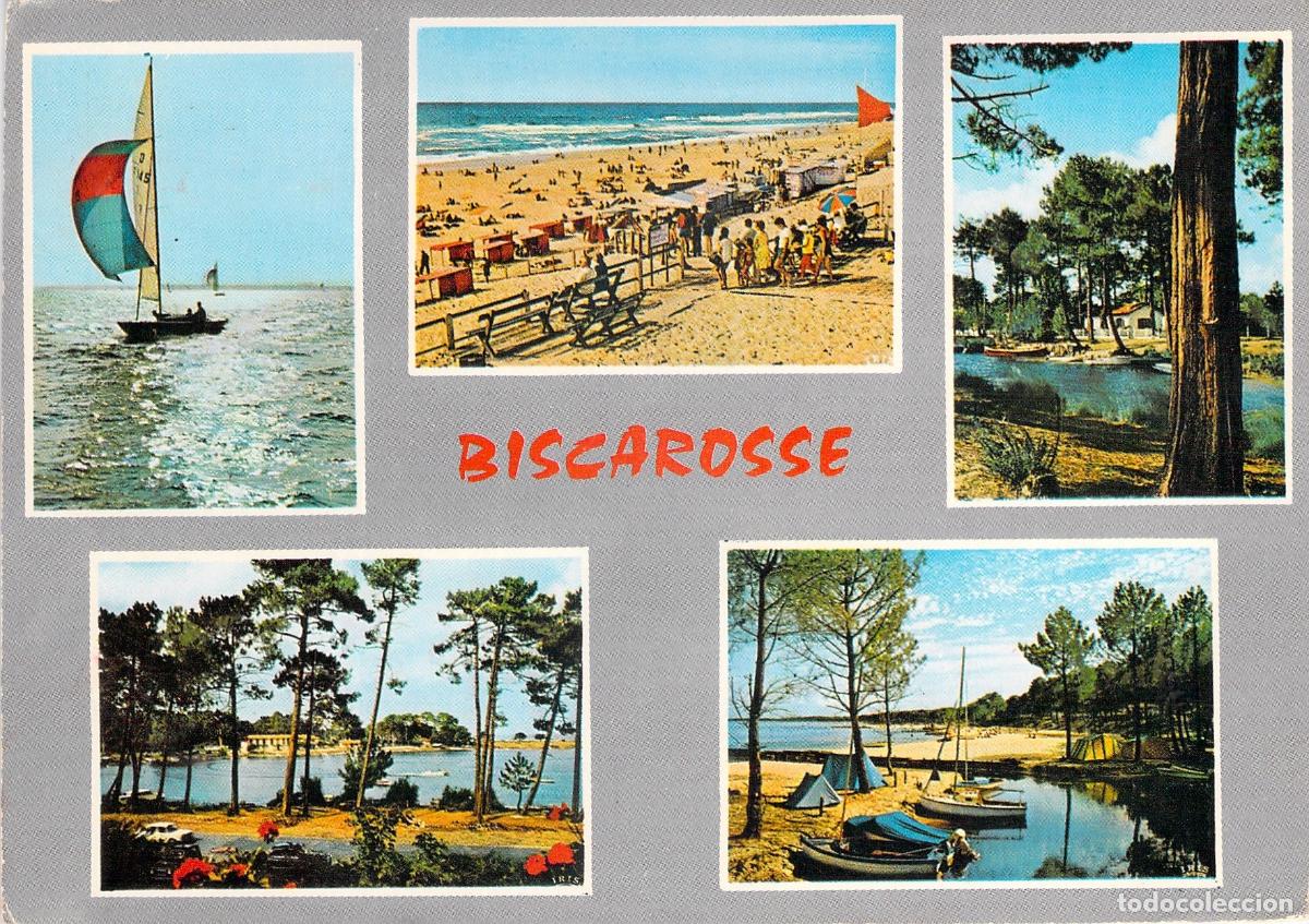 Postcards: Postal Multivistas de Biscarrosse Landes Playa y Puerto