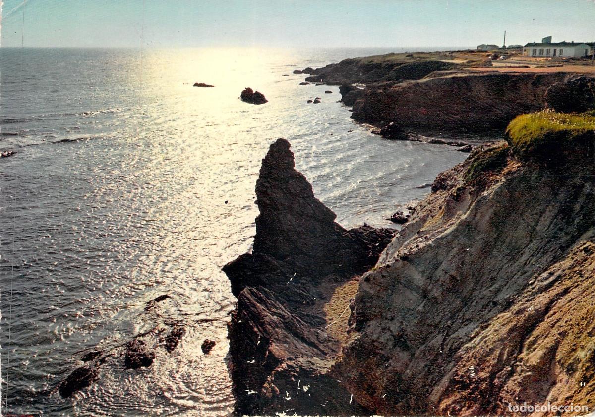 Postcards: Postal de Bretignolles-sur-Mer - El Rocher V&eacute;ronique al Atardecer