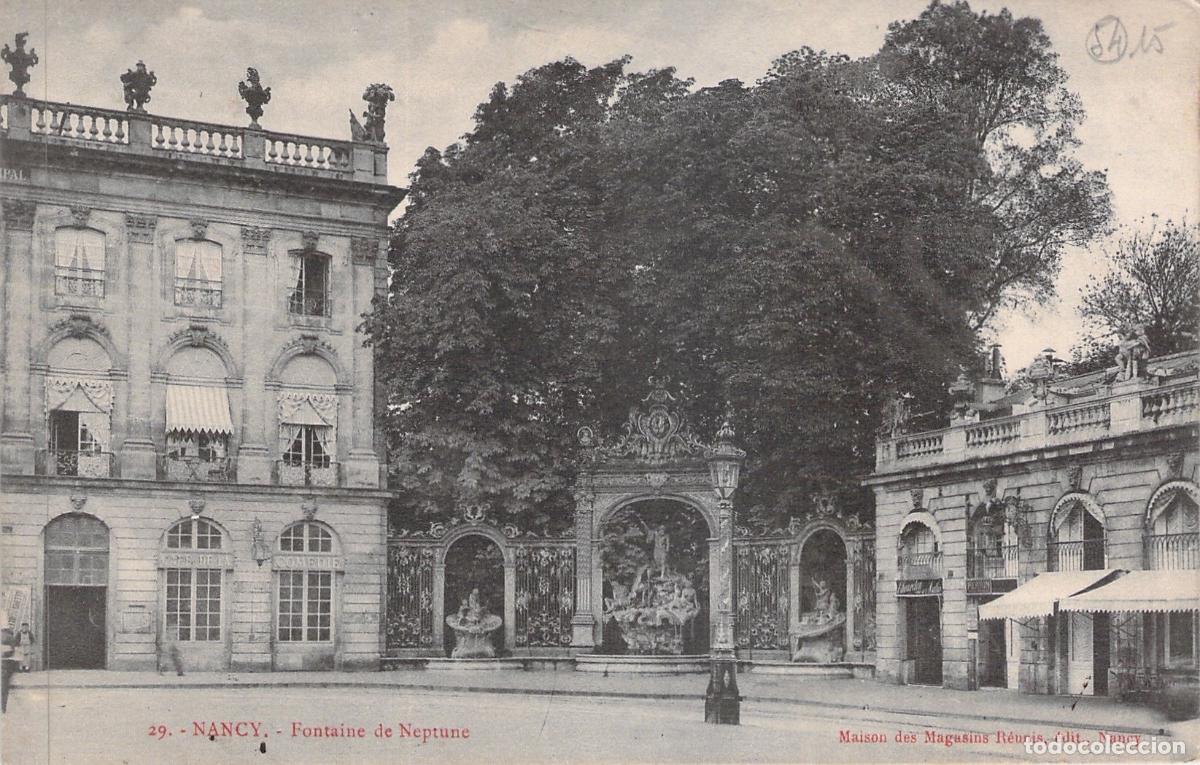 Postkarten: Postal de Nancy, Francia - Fuente de Neptuno y Arquitectura Hist&oacute;rica