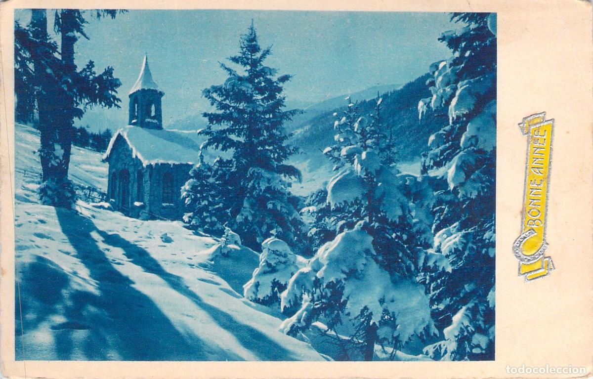Postales: Postal de A&ntilde;o Nuevo con Capilla en Paisaje Nevado