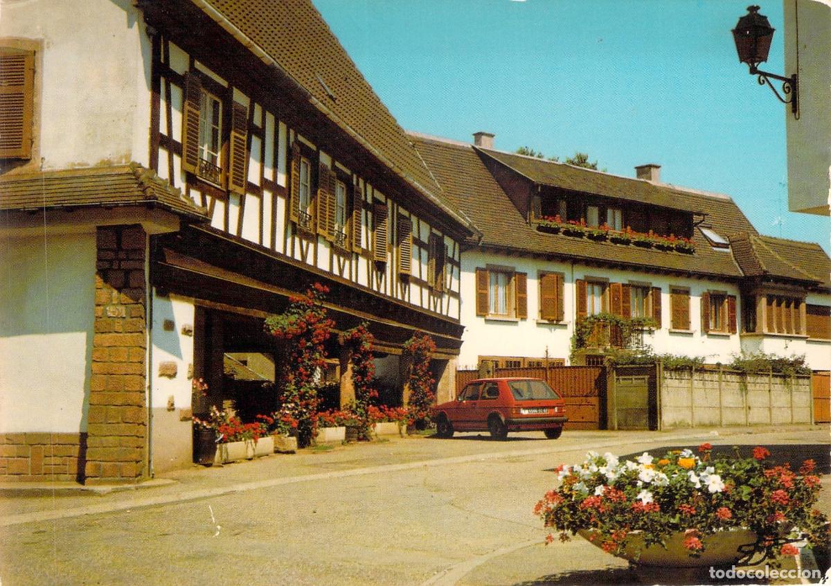 Postales: Postal de Vill&eacute; con Casas de Entramado de Madera en Alsacia