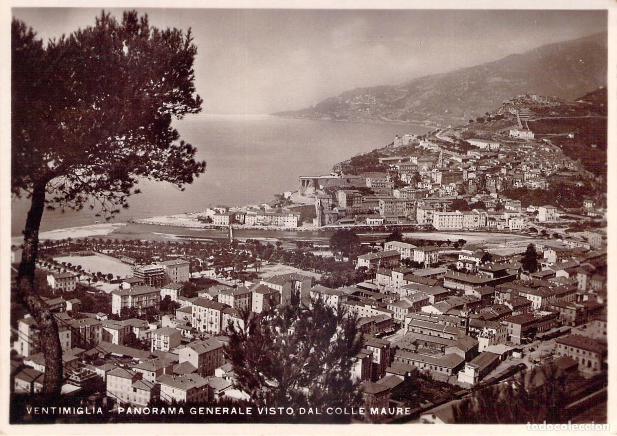 Postales: Postal Panorama General de Ventimiglia desde el Colle Maure Italia