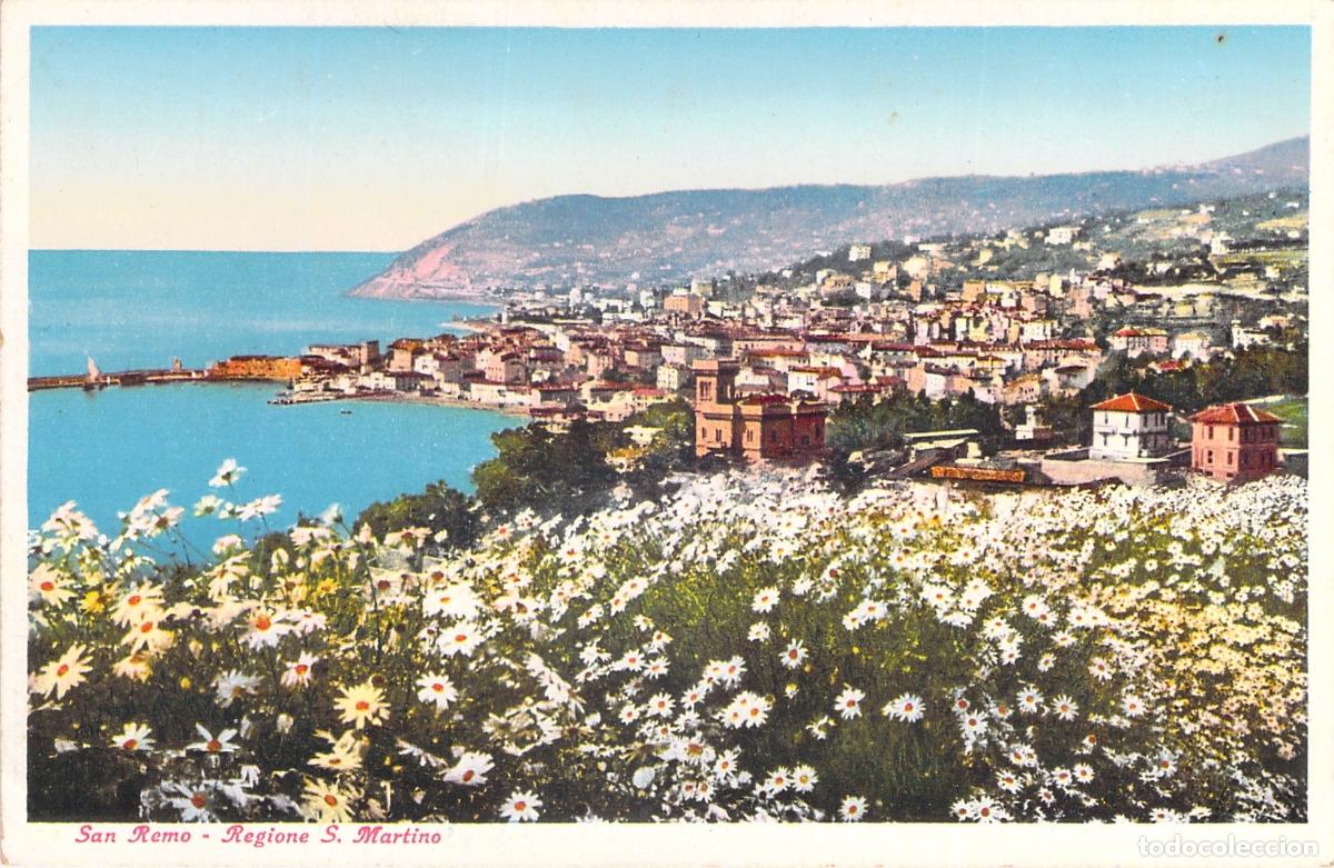 Postales: Postal de San Remo, Italia - Vista Panor&aacute;mica con Margaritas