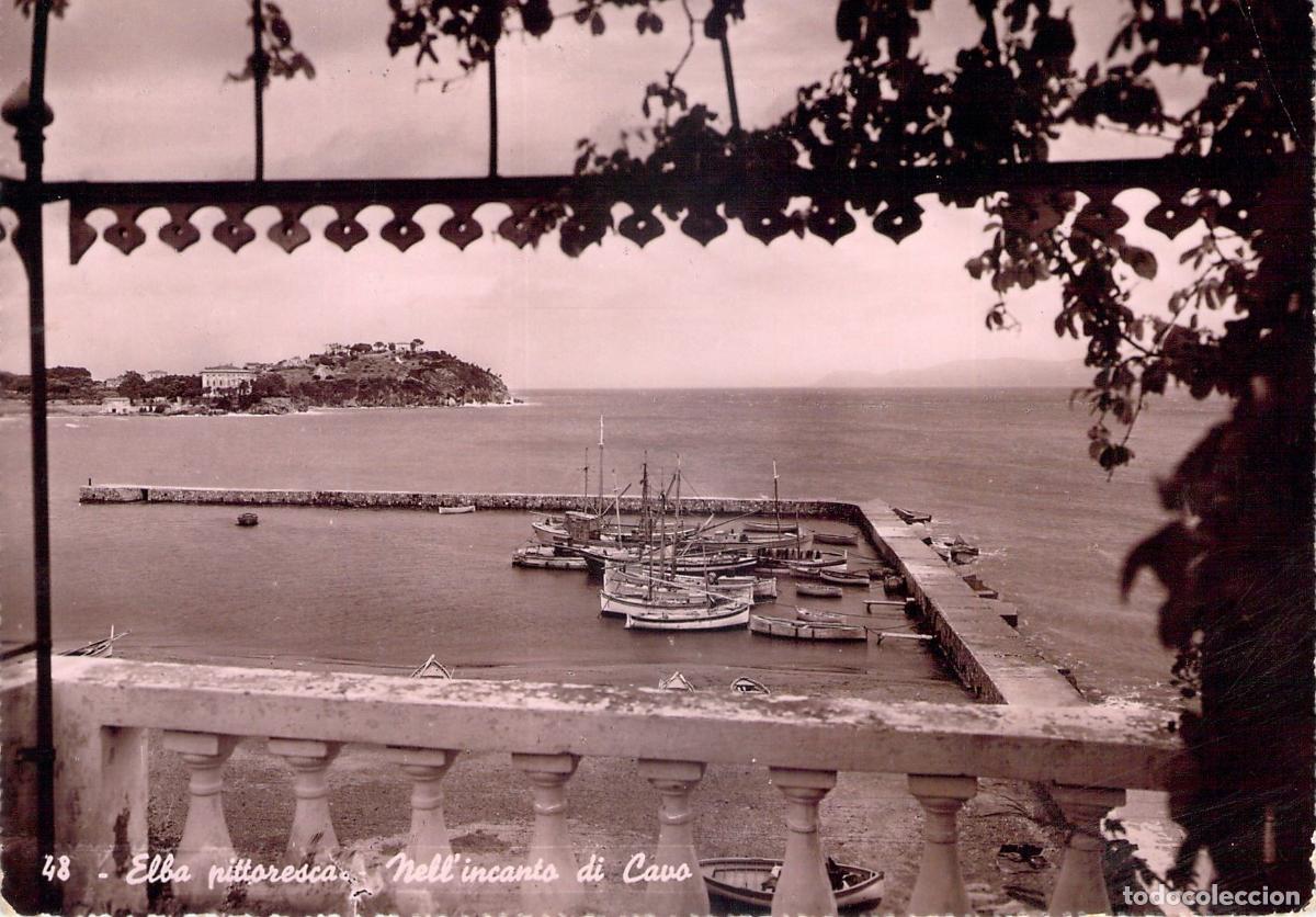Postales: Postal de la Isla de Elba - Vista Pintoresca de Cavo con Barcos