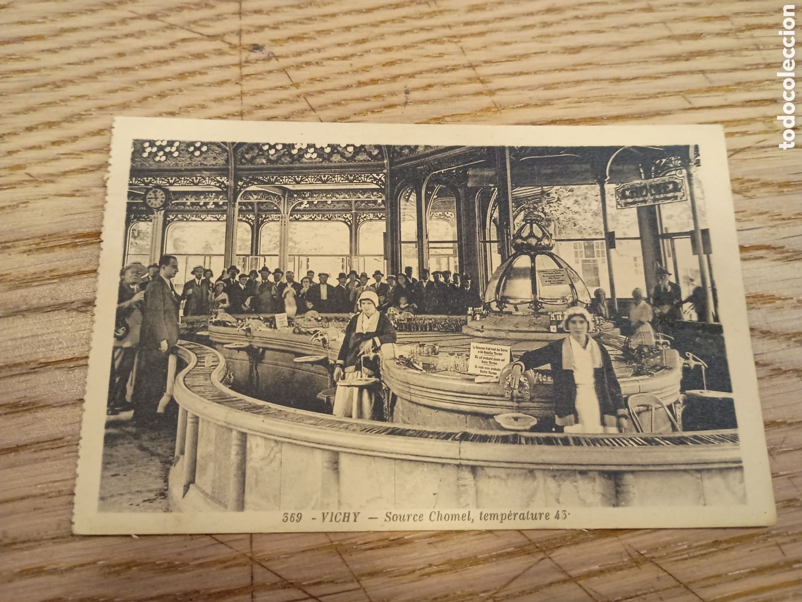 Postales: VICHY (FRANCIA) - SOURCE CHOMEL, TEMP&Eacute;RATURE 45&deg; - EDITION LA CIGOGNE