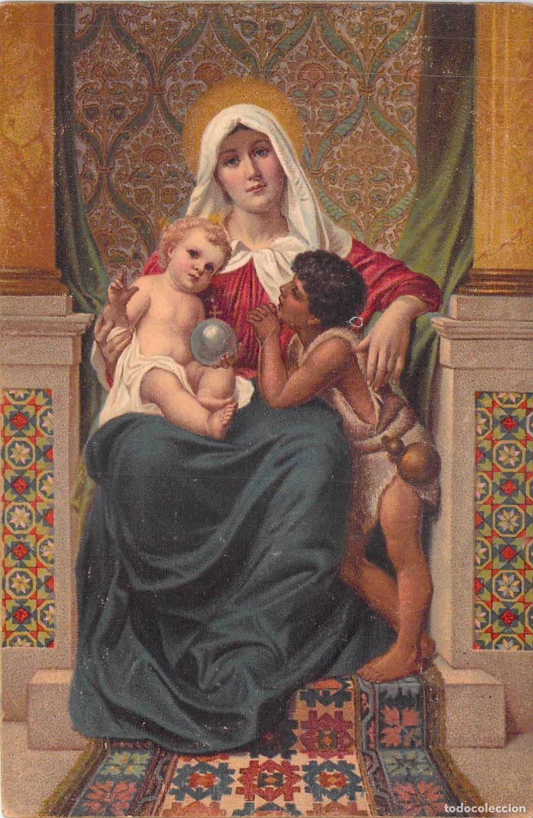 Cartoline: Postal Religiosa Mater Divinae Gratiae Virgen con Ni&ntilde;o Eugen Klimsch