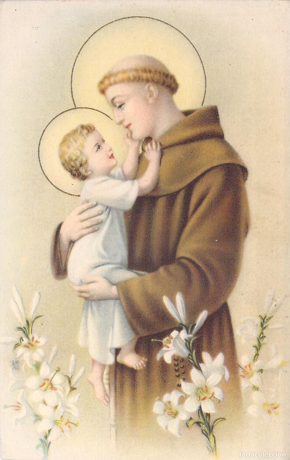 Postkarten: Postal de San Antonio de Padua con el Ni&ntilde;o Jes&uacute;s
