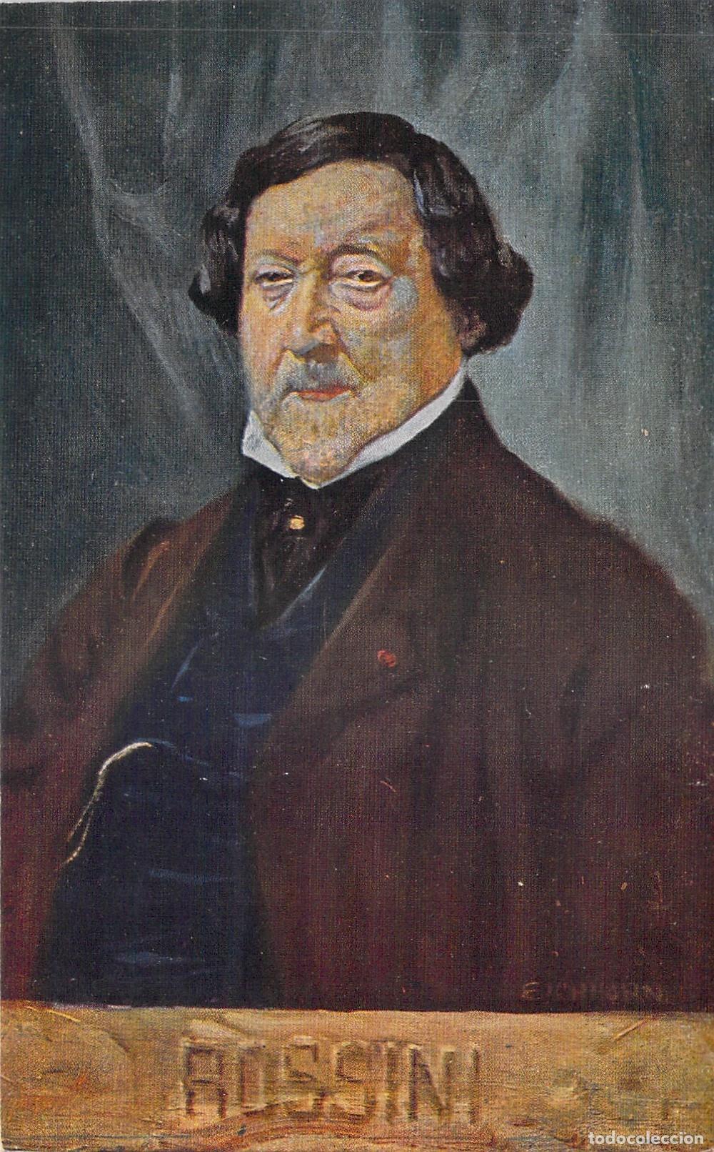 Postales: Postal de Retrato del Compositor Gioachino Rossini