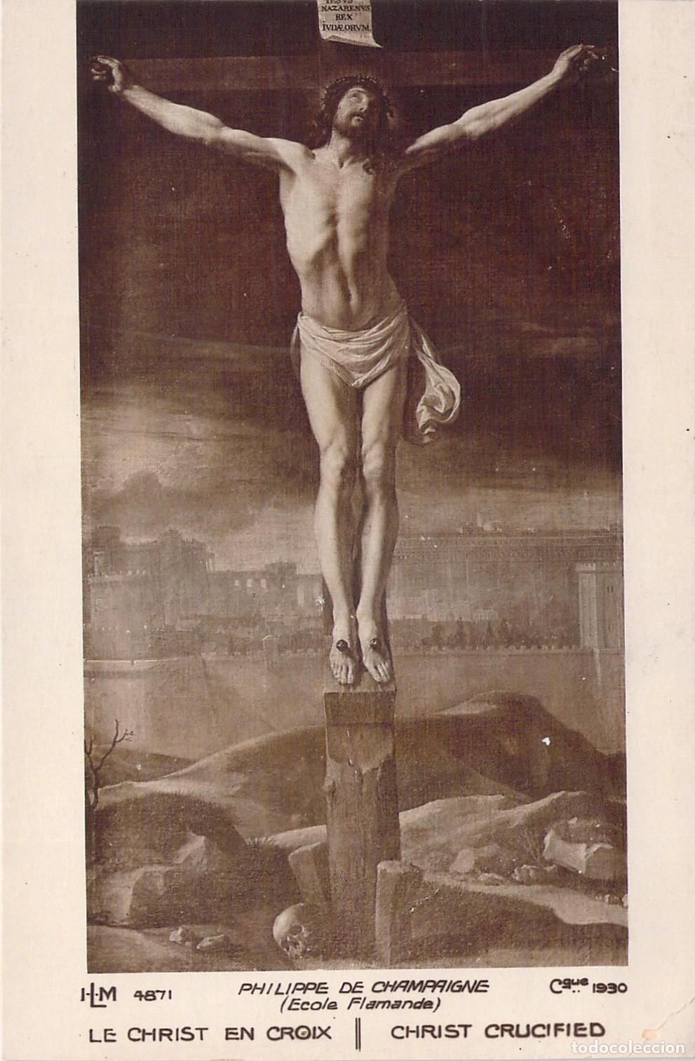 Postales: Postal de Arte Religioso El Cristo en Cruz de Philippe de Champaigne