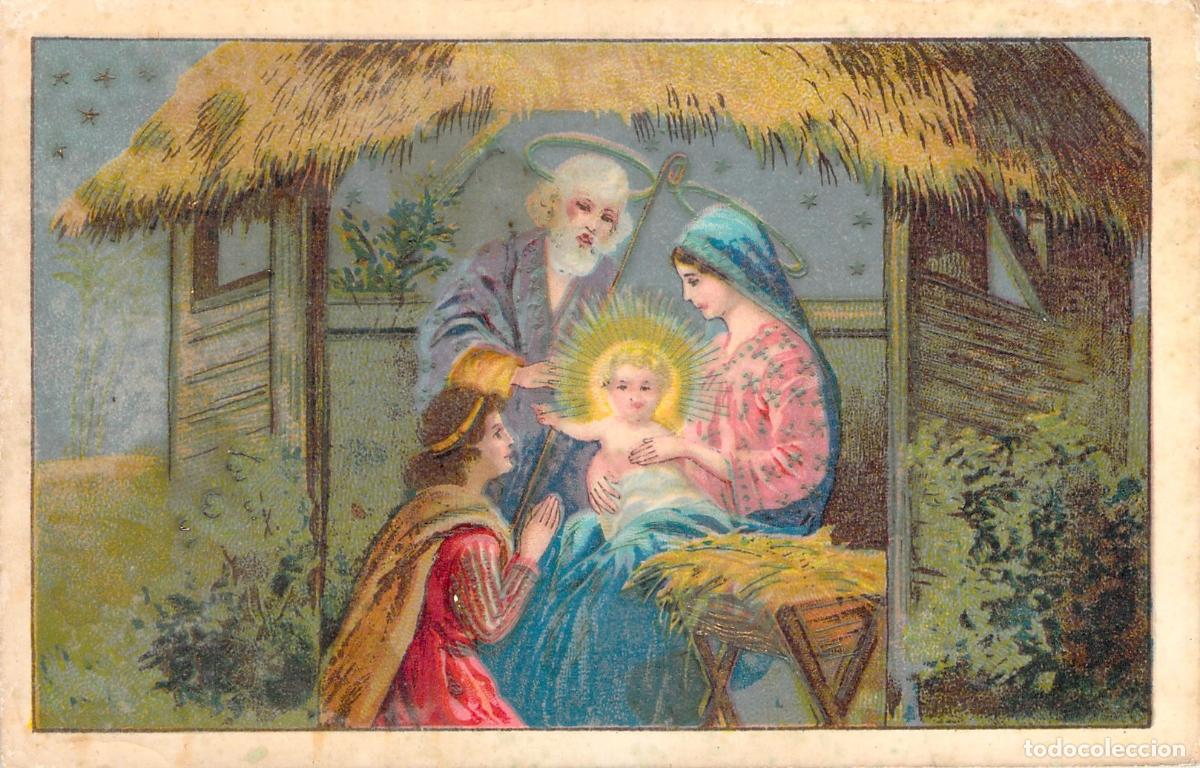 Postales: Postal Ilustrada del Nacimiento de Jes&uacute;s y la Sagrada Familia