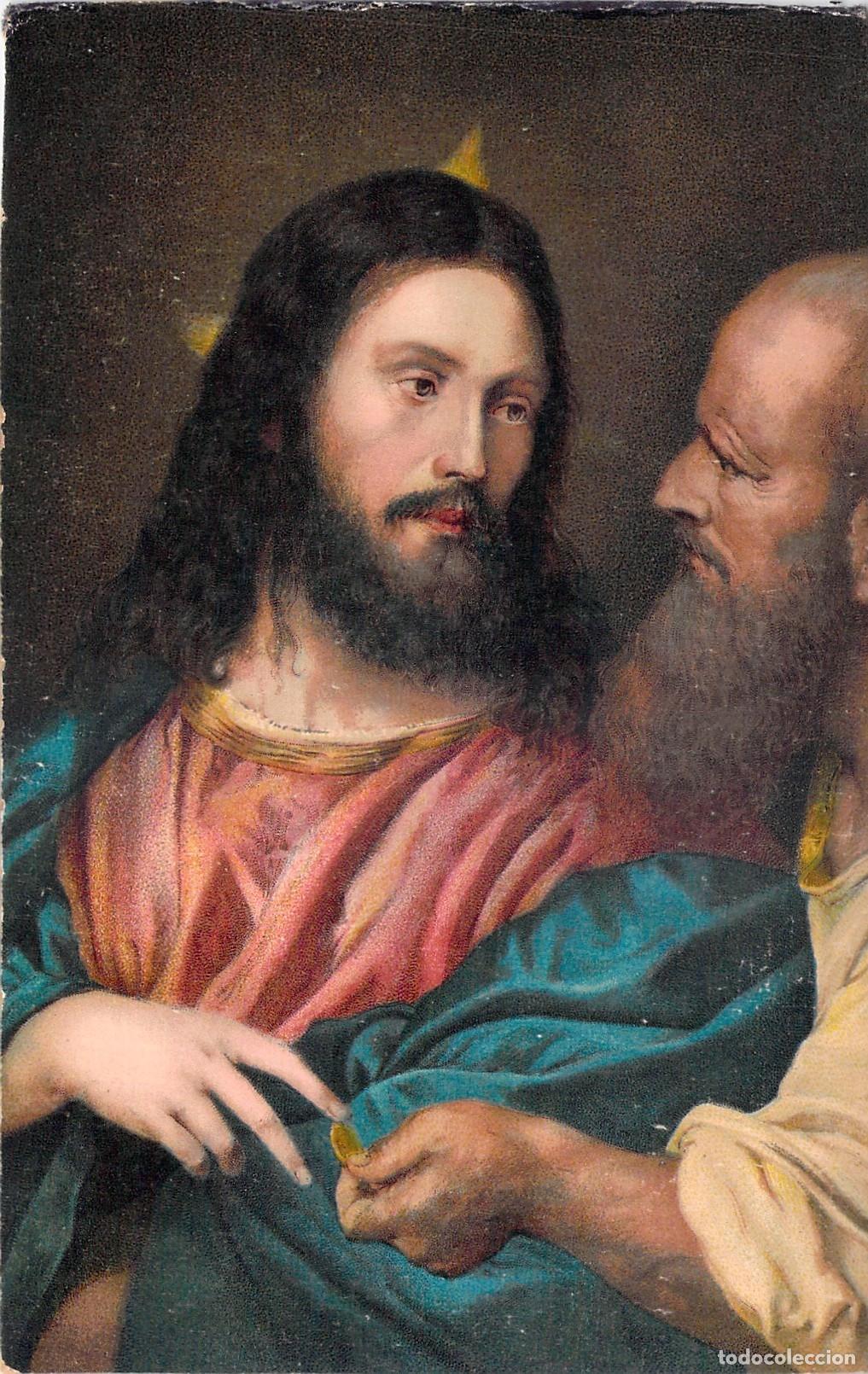 Postales: Postal Art&iacute;stica El Tributo al C&eacute;sar de Tiziano