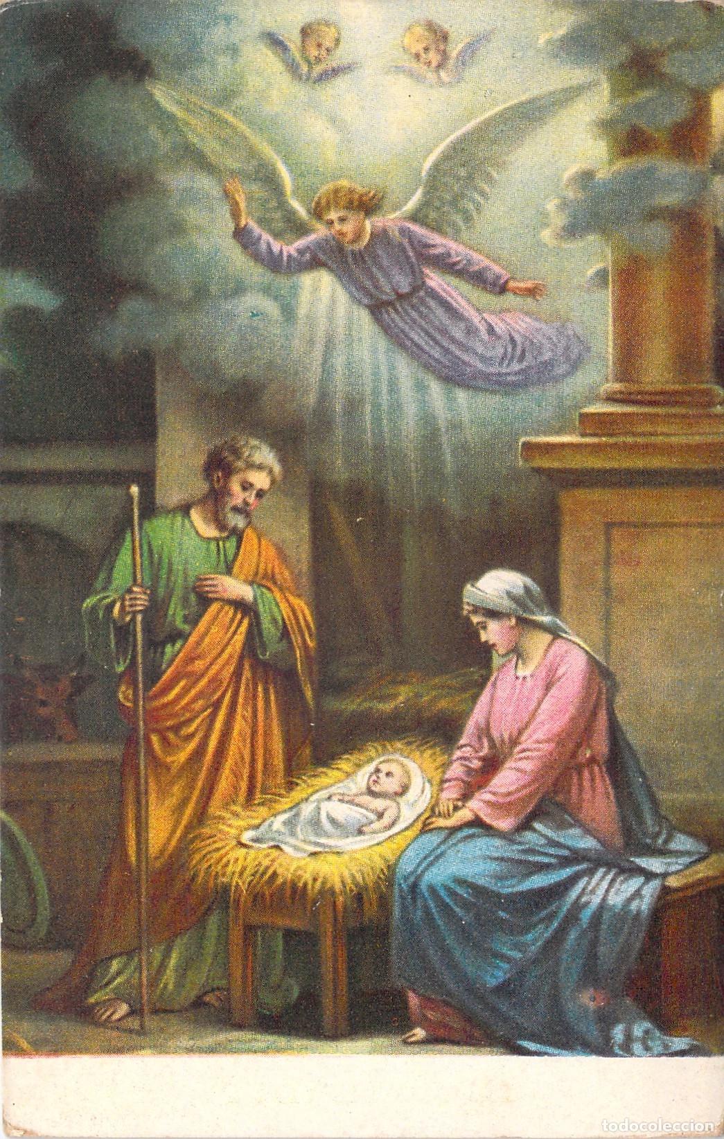 Postales: Postal de Navidad Nacimiento de Jes&uacute;s y Sagrada Familia