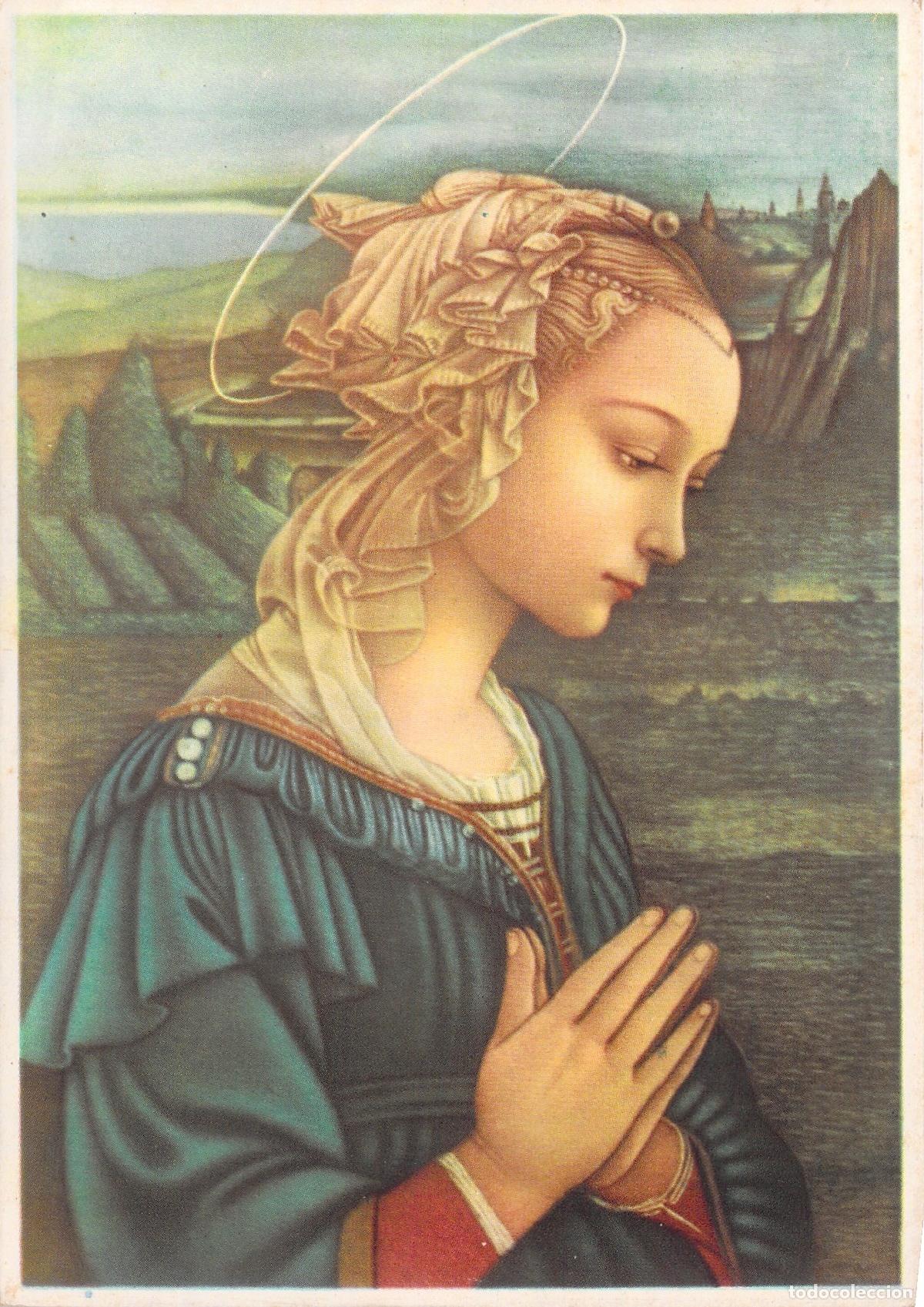 Postales: Postal de la Virgen en Adoraci&oacute;n, Filippo Lippi, Galer&iacute;a Uffizi