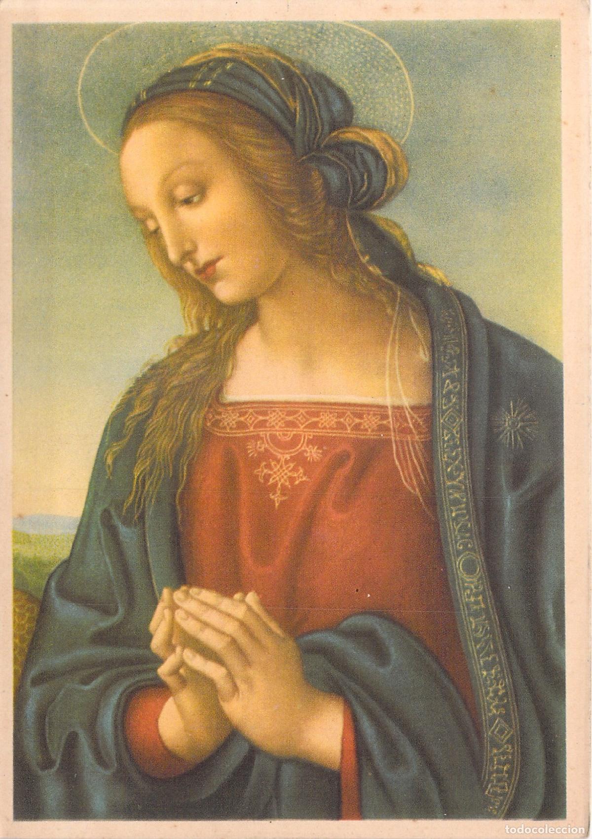 Postales: Postal de la Virgen en Adoraci&oacute;n por Perugino - Galer&iacute;a Pitti Florencia