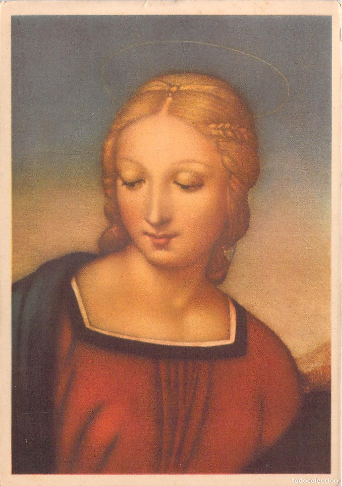 Postales: Postal de Arte La Virgen del Pajarito Detalle Rafael Uffizi Florencia