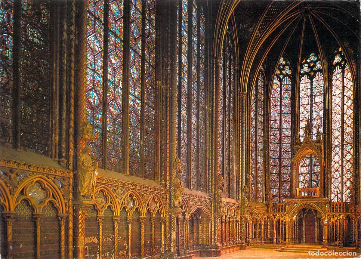 Postkarten: Postal del Interior de la Sainte-Chapelle en Par&iacute;s