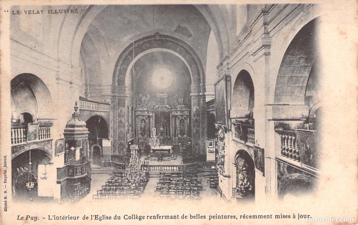 Postales: Postal Iglesia del Colegio en Le Puy Francia Interior